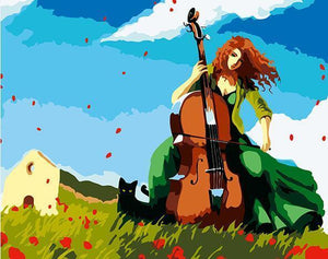 Anime Guitarist Paint by Numbers